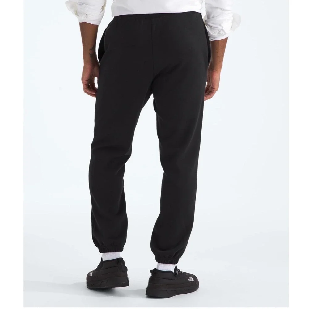 The North Face Sweatpants Mens M Black Circular Design Fleece Joggers Logo
